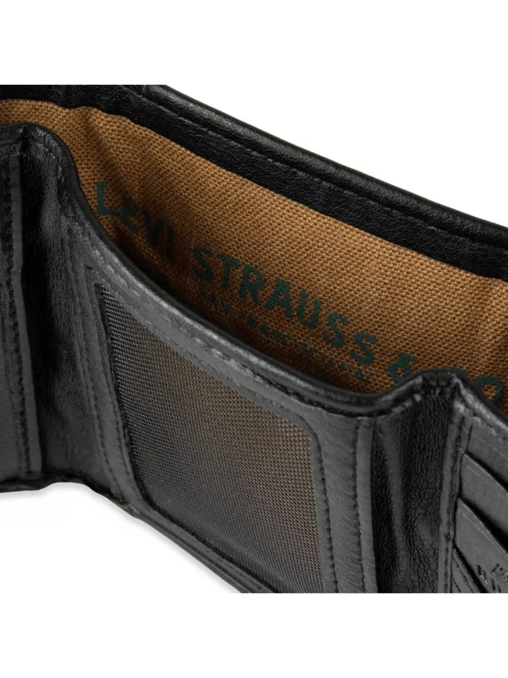 Sleek Slim Men's Trifold Wallet with ID Window & Credit Card Holder - Black
